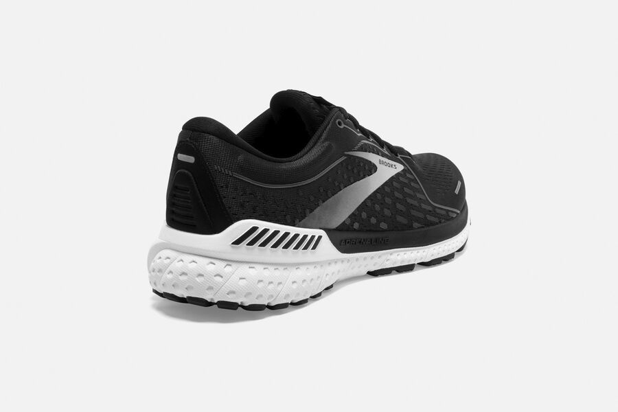 Brooks Israel Adrenaline GTS 21 Road Running Shoes Womens - Black/White - EBG-260379